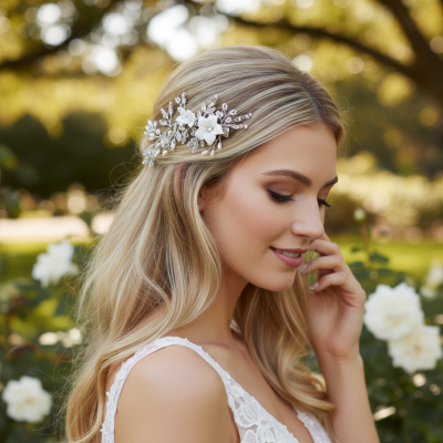 ATHENA COLLECTION - DAINTY FLOWER HAIR CLIP - CLIP 771