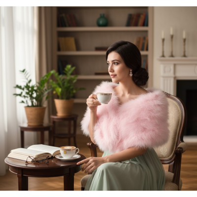 MARABOU FEATHER WRAP - CANDY FLOSS PINK (SG5)