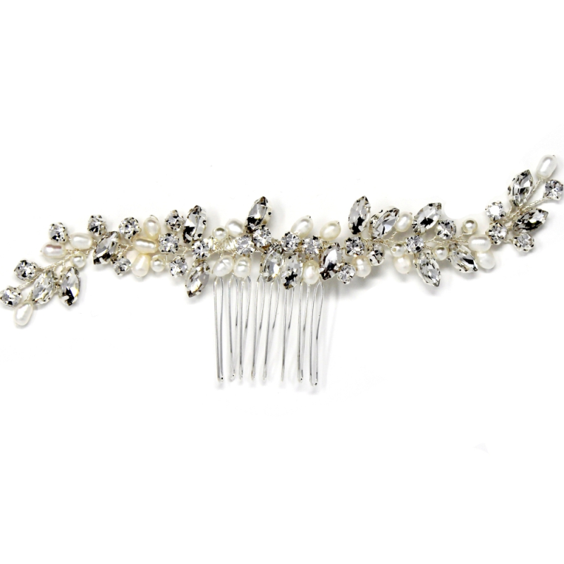 Athena Collection - Pearl Allure Hair Comb - Hc198 Silver | Athena ...