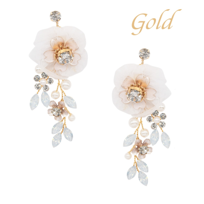 ATHENA COLLECTION - ROMANTIC ELEGANCE EARRINGS - CZER662 GOLD 
