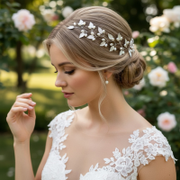 ATHENA COLLECTION - VINE  OF PEARLS - SILVER HP228 