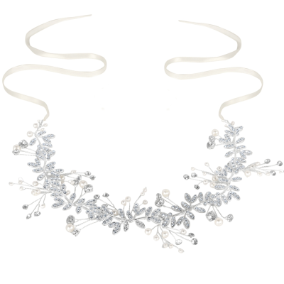 ATHENA COLLECTION - CRYSTAL SPARKLE HAIR VINE - HP237 SILVER