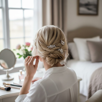 ATHENA COLLECTION - DIVINE PEARL HAIR PINS - (PAIR) PIN 47 GOLD 