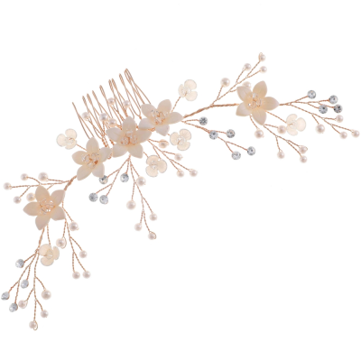 ATHENA COLLECTION - ENCHANTING FLORAL BLOOM HAIR COMB - HC290 GOLD 