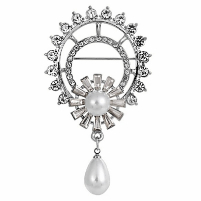 ATHENA COLLECTION - ELEGANCE BROOCH - SILVER (62) 