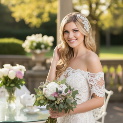 ATHENA COLLECTION - PEARLS OF EXTRAVAGANCE HEADPIECE - HC227  GOLD