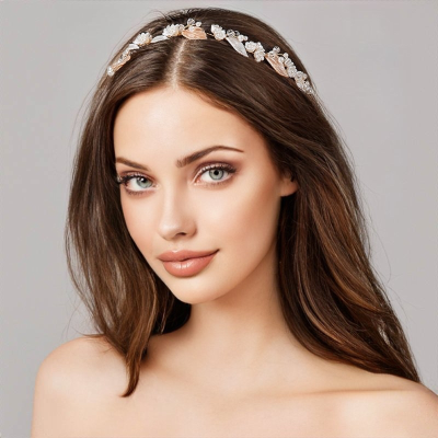 ATHENA COLLECTION - ROMANTIC PEARLESCENT HAIR VINE - GOLD HP241 
