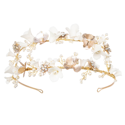 ATHENA COLLECTION - GLAMOROUS PINK BLUSH HEADPIECE - AHB92