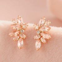 ATHENA COLLECTION - CRYSTAL ELEGANCE EARRINGS - CZER910 BLUSH PINK 