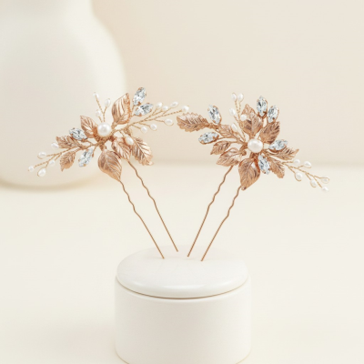 ATHENA COLLECTION - GOLD DEVINE HAIR PINS - HAIR PIN 71 GOLD (PAIR) 
