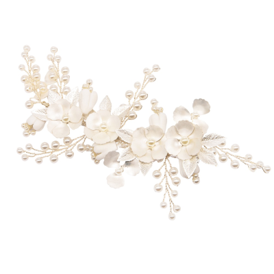 ATHENA COLLECTION - ENCHANTMENT FLORAL HEADPIECE -  HC251 SILVER