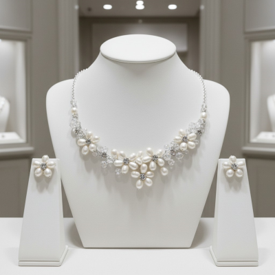 Enchanting FreshwaterPearl Necklace Set - SASSB - NK7a 