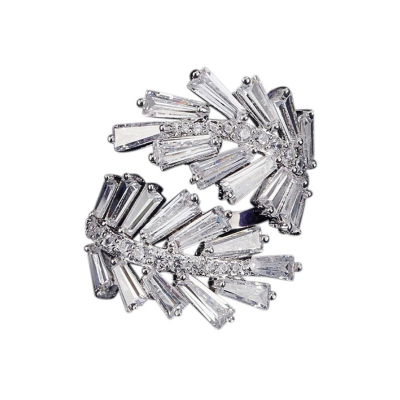   GATSBY GLITZ ADJUSTABLE RING -R2  SILVER