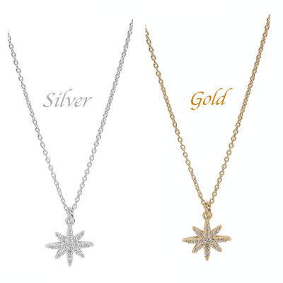 ATHENA COLLECTION STAR NECKLACE DUO - CZNK184 