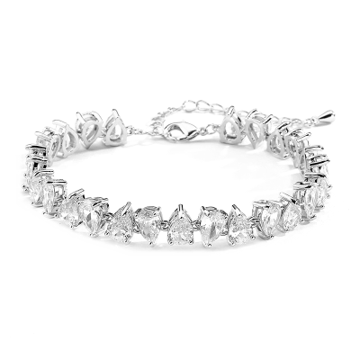 CUBIC ZIRCONIA COLLECTION - STARLET BRACELET - BR131 SILVER
