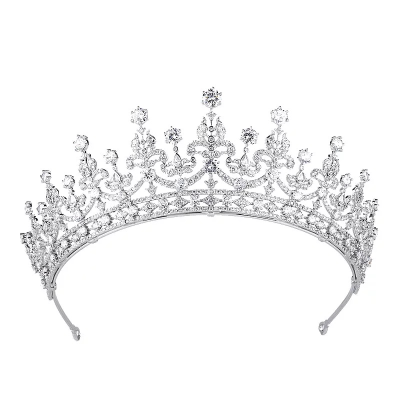 CUBIC ZIRCONIA COLLECTION - REGAL LUXE TIARA - AHB147