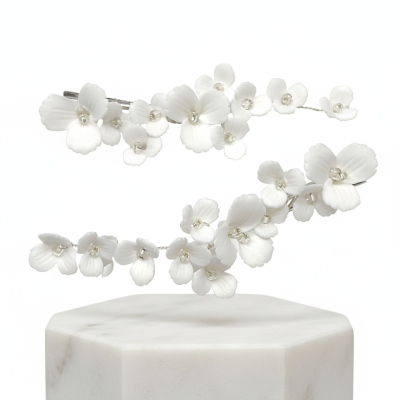 ATHENA COLLECTION - FLORAL VINE CLIPS - CLIP772 (PAIR) 