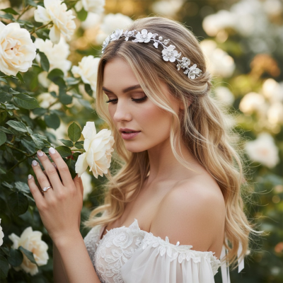 ATHENA COLLECTION - DAINTY DAISY HAIR VINE - HP216
