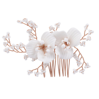 ATHENA COLLECTION - FLOWER OF ELEGANCE HAIR COMB - HC277 GOLD