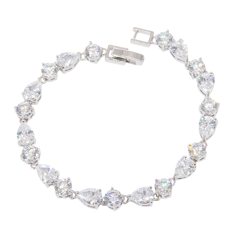 Silver Magnetic CZ Bracelet