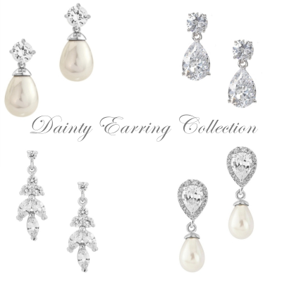 CUBIC ZIRCONIA COLLECTION - DAINTY EARRING COLLECTION 