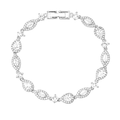 CUBIC ZIRCONIA COLLECTION - CRYSTALLURE BRACELET - BR133 SILVER