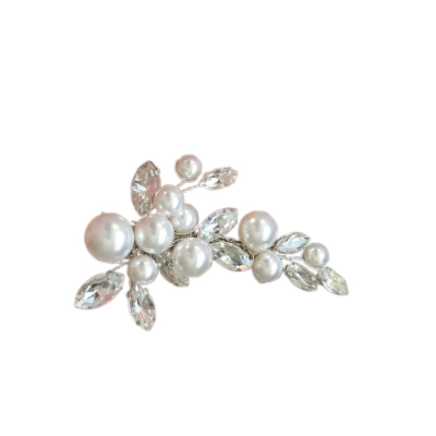 ATHENA COLLECTION - CHIC PEARL HAIR CLIP - CLIP 766 SILVER