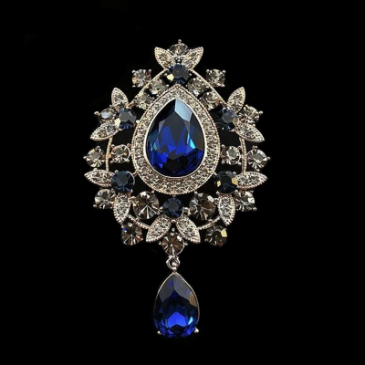 ATHENA COLLECTION - VINTAGE TREASURE BROOCH - BROOCH68 BLUE 