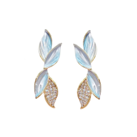 ATHENA COLLECTION - CHIC DROP EARRINGS -BLUE -CZER895
