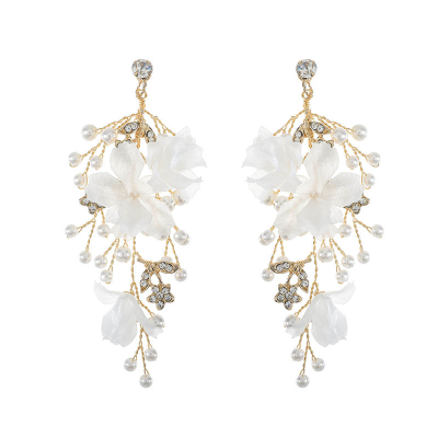 Athena Collection Captivating Pearls Of Elegance Earrings Czer823 Gold Athena Bridal Jewellery Ltd
