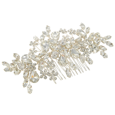 ATHENA COLLECTION - RADIANCE HAIR COMB -  HC263 - SILVER