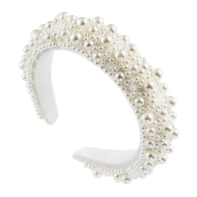 ATHENA COLLECTION - ENCHANTED PEARL HEADBAND - AHB173 IVORY