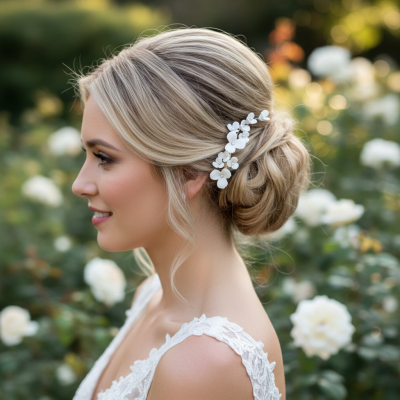 ATHENA COLLECTION - FLORAL VINE CLIPS - CLIP772 (PAIR) 