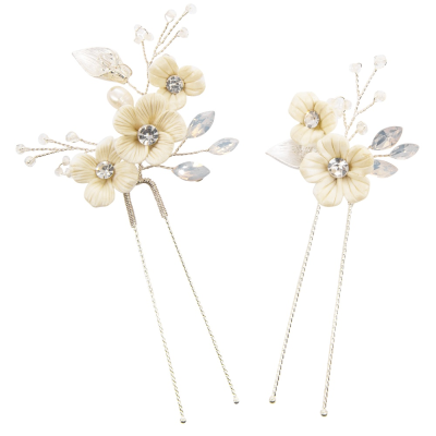 ATHENA COLLECTION - VINTAGE CHIC HAIRPIN - PIN 68 SILVER (PAIR)
