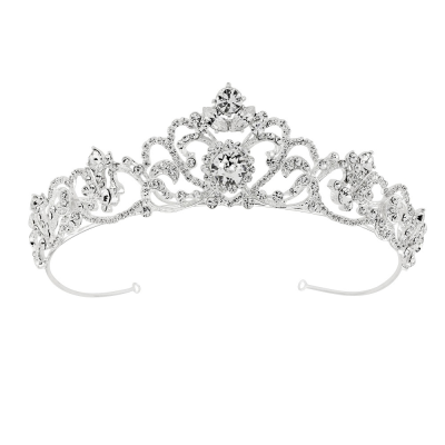Davina - Bejewelled Tiara 21 - Sassb - Silver | Athena Bridal Jewellery ...