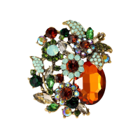 ATHENA COLLECTION - GLITZY GLAM BROOCH - GOLD