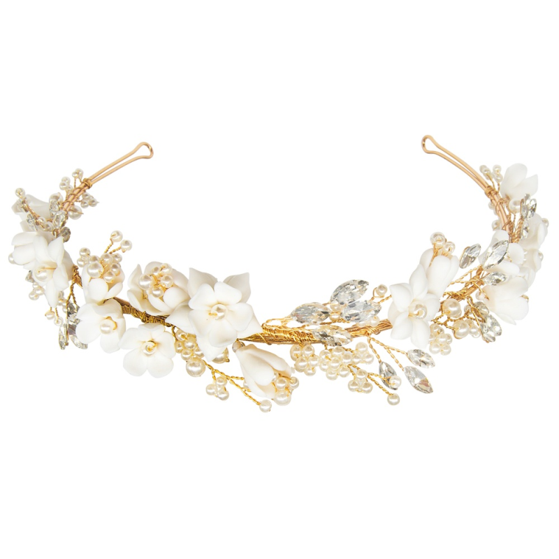 ADORNE Crystal Embellished Event Headband in Pink AHD0967 main image 1