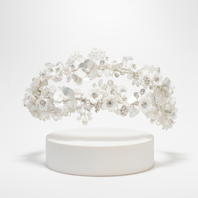 ATHENA COLLECTION - EXQUISITE LUXE HEADBAND - SILVER AHB64