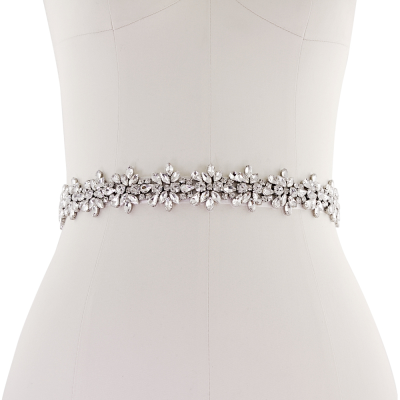 ATHENA COLLECTION - BEJEWELLED BRIDAL BELT - BELT 15 - IVORY 