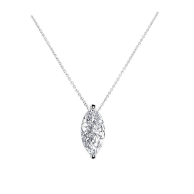 Cubic Zirconia Collection - Crystal Gem Necklace - Silver Cznk71 ...