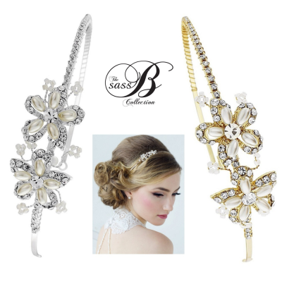 Aimee - Sweet Vintage Headband Collection - Silver & Gold- SASSB