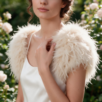 ATHENA - LIMITED EDITION FEATHER BOLERO CHAMPAGNE