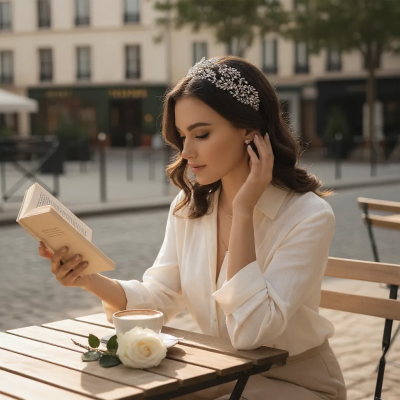 CUBIC ZIRCONIA COLLECTION - ENCHANTING CRYSTAL HEADPIECE - AHB114