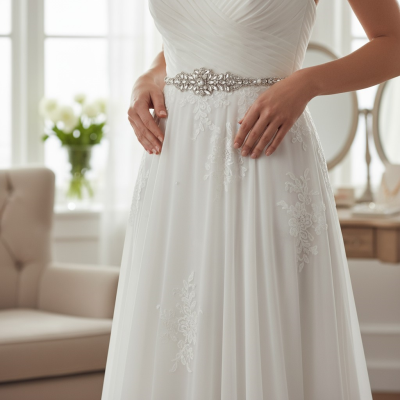 ATHENA COLLECTION - EXQUISTE VINTAGE PEARL BELT BELT-26