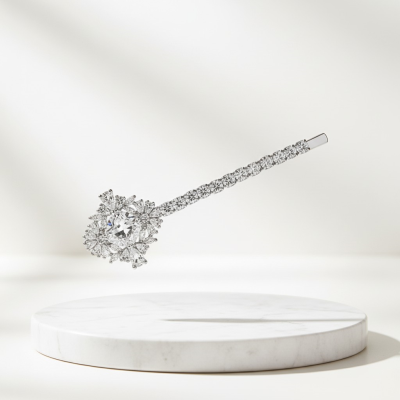 CUBIC ZIRCONIA COLLECTION - GLITZY GLAM HAIR CLIP - CLIP763