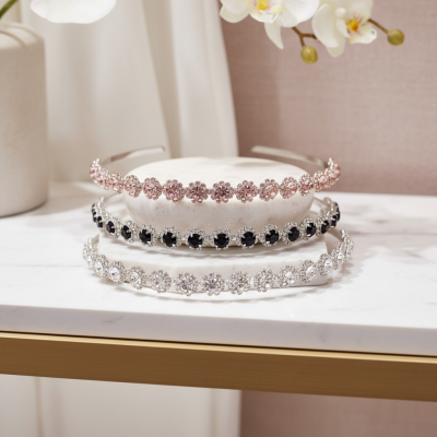 ATHENA COLLECTION - CRYSTAL HEADBAND SET - DAINTY DIVA  AHB236